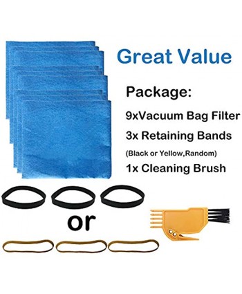 S SMILEFIL 9 Pack Blue Cloth Reusable Dry Filter Bags Compatible with Stanley 25-1217 1-5 Gallon Wet Dry Vacuums