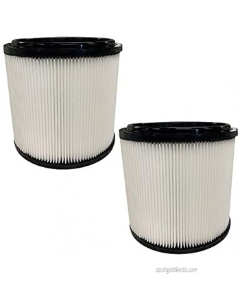 Think Crucial Replacement Wet Dry Vacuum Filter Fits Vacmaster VCFH Fits 5 20 Gallon Wet Dry Vacs Retainer Lid Not Included 2 PACK