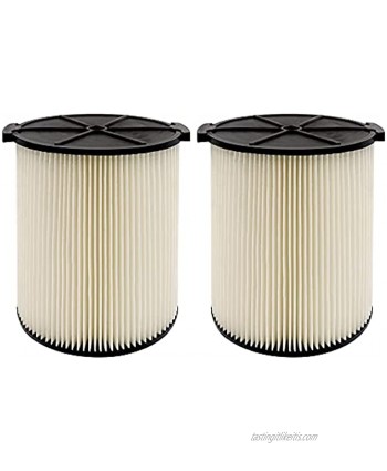 VF4000 Replacement Cartridge Filter for ridgid 72947 Wet Dry Vac 5 to 20-Gallon 6-9 Gal Husky Craftsman Compatible with RV2400A RV2600B WD5500 WD0671，2 Pack