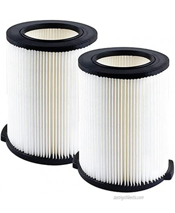 VF4000 Replacement Filter Compatible with Rid-gid 72947 Wet Dry 5 to 20 Gal Shop Vac fits for Husky 6-9 Gal Craftsman 17816 Vacuum WD5500 WD0671 RV2400A RV2600B Washable & ReusableWhite 2pcs