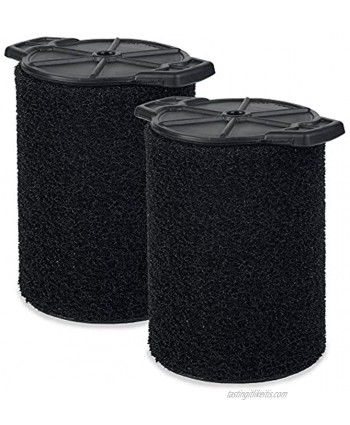 WORKSHOP Wet Dry Vacs Vacuum Filters WS24200F2 Foam Filter For Wet Dry Vacuum Cleaner 2 Pack Wet Application Foam Filters For WORKSHOP 5-Gallon To 16-Gallon Shop Vacuum Cleaners