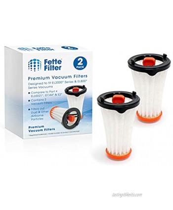 Fette Filter Vacuum Filter Compatible with E2 Style. Compare to Part # EF144 and EL65521. Pack of 2