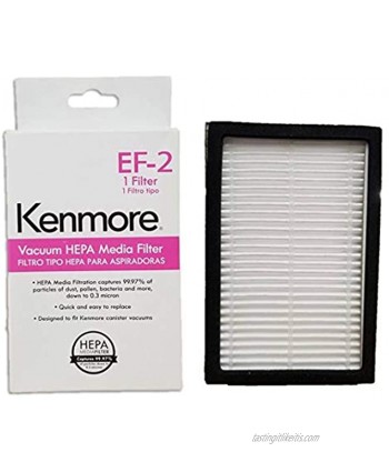 Kenmore EF-2 86880 EF2 20-86880 KC38KBRMZ000 MC-V194H 40320 HEPA Media Vacuum Cleaner Exhaust Air Filter for Upright and Canister Vacuums