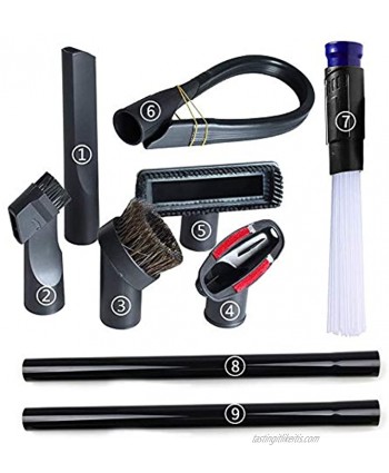 GIBTOOL 1 1 4" Vacuum Brush Attachment Extender Accessories 9 Packs
