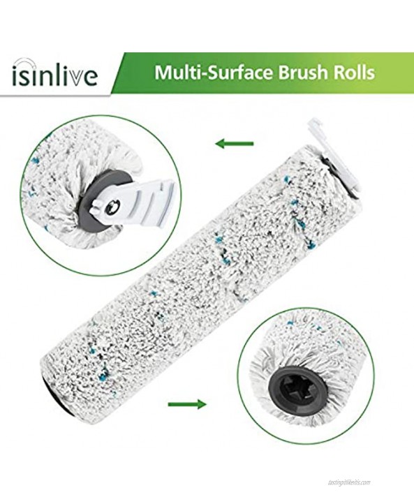 isinlive 2 Pack 2787 Multi-Surface Pet Brush Roll and 2 Pack 1866 Vacuum Filter Replacement Parts Compatible with Bissell CrossWave Wet Dry Vacuum Cleaner