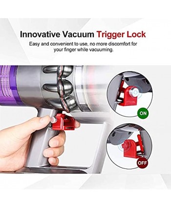 LANMU Trigger Lock Compatible with Dyson V15 V11 V10 Absolute Animal Motorhead Vacuum Cleaner Power Button Lock Accessories Free Your Finger Not for V11 Outsize