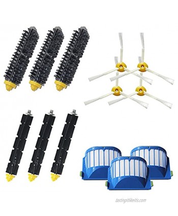 YOKYON Replacement Parts Kit Includes Bristle & Flexible Beater Brush & Armed-3 Side Brush & Filters for iRobot Roomba 600 Series 614 618 620 630 650 651 660 665 680 690 692 694 Vacuum