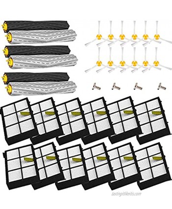 Amyehouse Tangle-Free Debris Extractor Set and Filter 3 Arm Brush for iRobot Roomba 800 900 Series 805 860 870 871 880 890 960 980 981 985 Vacuum Replacement Parts