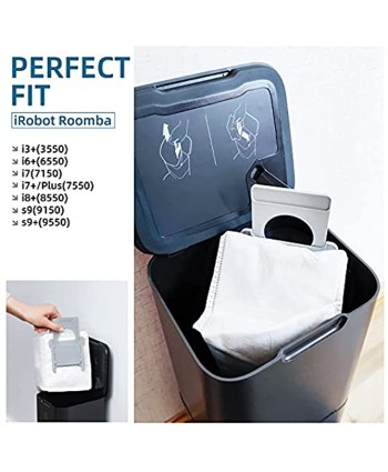 10 Pack Vacuum Bags Fit iRobot Roomba i3+3550,i6+6550 i77150 i7+ Plus7550 i8+8550,s99150 s9+9550 Clean Base Automatic Dirt Disposal Bags
