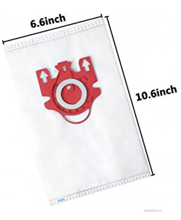 3D Efficiency Dust Bags Compatible with Miele FJM AirClean Vacuum Cleaner Compact C1 C2 Complete C1 Replace 10123220 9917730 718952010 Bags + 4 Micro Air Filters + 2 fresheners