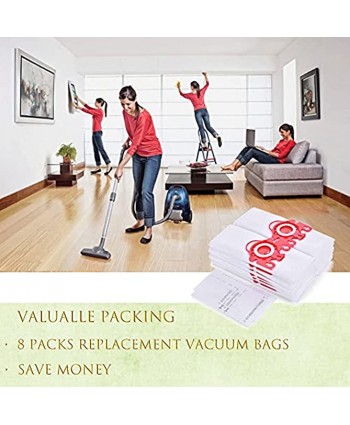 8PCS Replacement Miele Vacuum Cleaner Bags FJM AirClean 3D Efficiency Compatible Dust Bags for FJM Compact C1 C2,S241,S262,S290,S300,S500,S578,S700,S4,S6,Series Replaces bags 8 Bags + 2 Filters