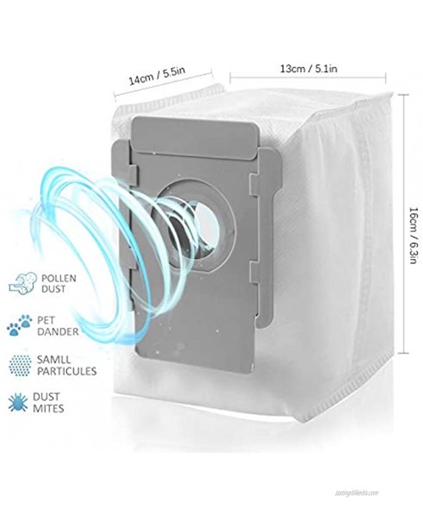 OniXunber 10 Pack Vacuum Bags for iRobot Roomba i7 i7+ i7 Plus 7550 i3+3550 i6+6550 i8+8550 s99150 s9+ 9550 i & s Series Automatic Dirt Disposal Bags