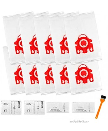 Replacement Miele FJM AirClean 3D Efficiency Dust Bags Compact C1 C2,S241,S262,S290,S300,S500,S578,S700,S4,S6,FJM Vacuum Sweeper Series Replaces bags 10 Bags + 2 Filters 10 Bags + 2 Filters