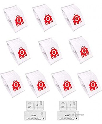 Yonice 10Pcs Vacuum Dust Bags for Miele FJM AirClean 3D Efficiency Compact C1 C2 Complete C1 Vacuum Cleaner with 4 Filters
