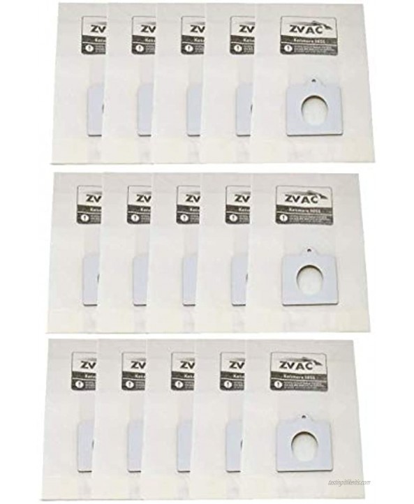 ZVac Replacement Kenmore Ultra Care Vacuum Bags Compatible with Kenmore Series 20-50403 50403 20-50410 50410 29430 29435 29459 24975 24981 24991-15 Pack in A Bag