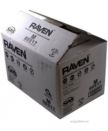 10 Pack SAS Safety 66517 Raven 6 mil Black Nitrile Disposable Gloves Medium 100 Gloves per Box