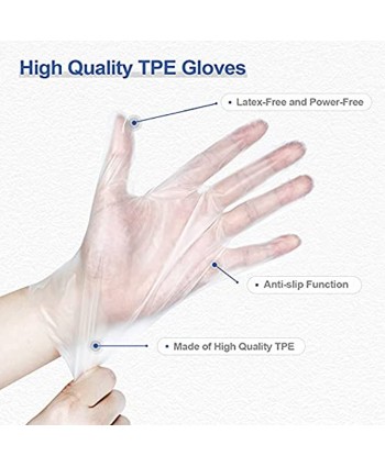 DABOGOSA TPE Disposable Gloves Plastic Gloves Disposable Latex Free Gloves