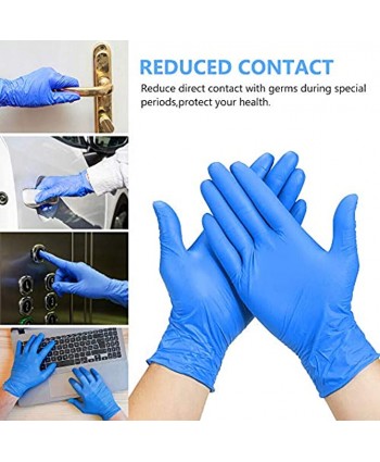 Disposable Gloves 100Pcs Vinyl Gloves Non Sterile Powder Free Latex Free Cleaning Supplies Kitchen and Food Safe Ambidextrous Medium
