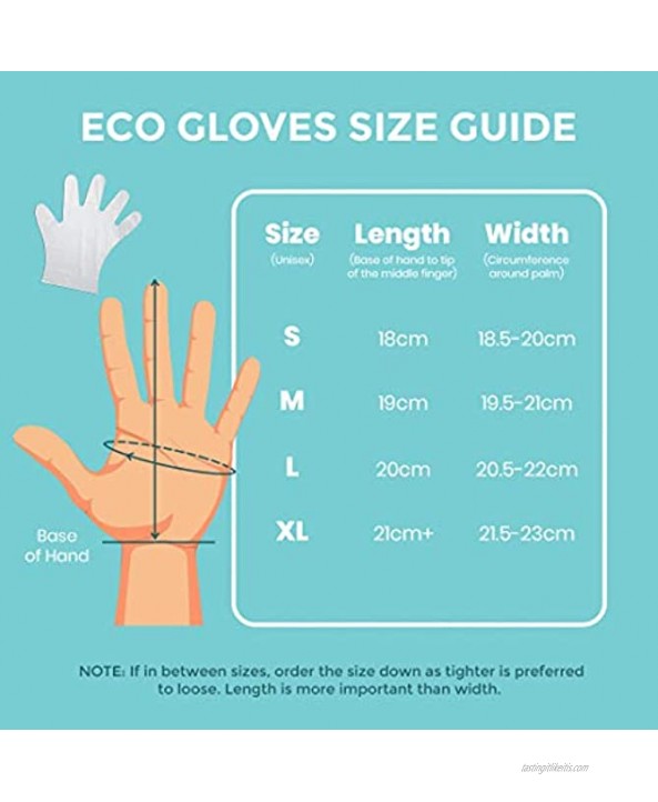 Eco Gloves Plant-Based Compostable Eco-friendly Gloves for Food Prep & Cleaning