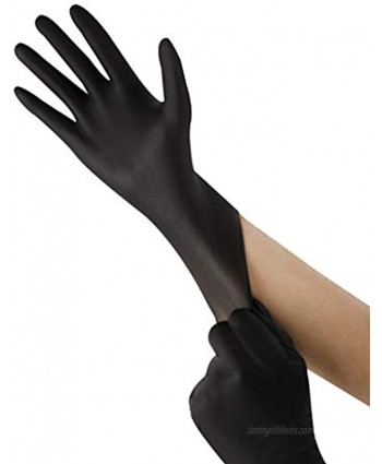 Kexle Nitrile Disposable Gloves Black Large 100 Count Latex Free Safety Working Gloves Powder Free