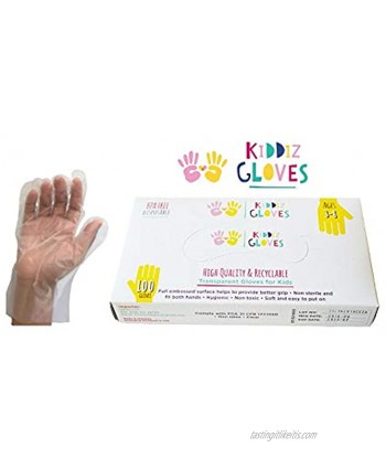 Kiddiz Gloves: Eco-friendly Disposable Gloves for Kids Ages 3 8 100 count