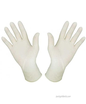 Muellery Nitrile Disposable Light Gloves Powder Free Exam Gardening Cooking Cleaning 100PCS DN1017 Ivory-L