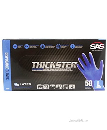 SAS 6603 1 box Thickster Textured Safety Latex Gloves Large