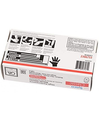 Sysco High Performance Nitrile Gloves 100 Count Size Medium
