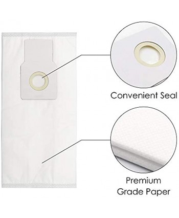 53294 Style O HEPA Cloth Vacuum Bags for Kenmore Upright Vacuum Cleaners Model 5068 50688 50690， 6 Pack,White