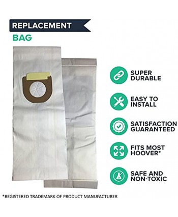 Crucial Vacuum Replacement Vac Bags Compatible With Hoover Part # 4010100Y 4010801Y 43655082 Hoover Type Y Paper Bags Fit Windtunnel Upright Vacs Use Bag Filter For Home 18 Pack