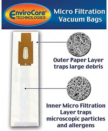EnviroCare Replacement Micro Filtration Vacuum Cleaner Bags made to fit Oreck Type CC XL. Fits All XL7 XL21 2000's 3000's 4000's 8000's 9000's Series Upright Vacuum Cleaners 8 pack