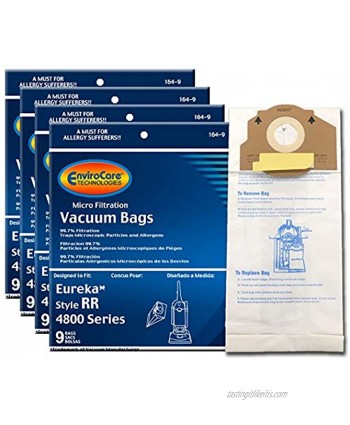 EnviroCare Replacement Micro Filtration Vacuum Cleaner Dust bags made to fit Eureka Style RR Uprights 36 bags