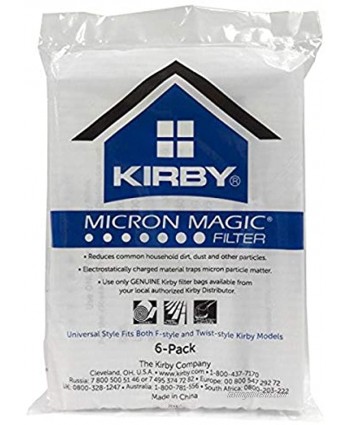 Kirby 204811G Paper Bag Allergen Cloth Universal Collar 6 Pk