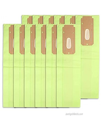 Pack 12 Vacuum Bags for Oreck XL XL2 Replacement Dust Bag Type CC,CCPK8 CCPK8DW Parts BM06 Kit Fit All Oreck XL Upright Vacuum Cleaner Green