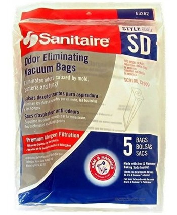 Sanitaire Style SD Arm and Hammer Odor Eliminating Vacuum Bags Genuine 5 Pack