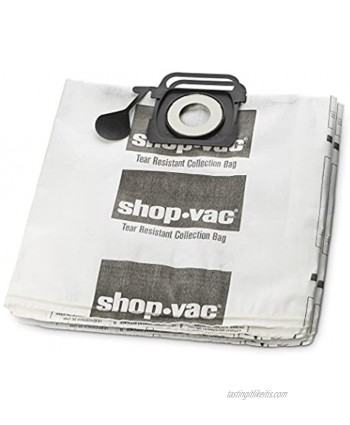 Shop-Vac 9021333 Genuine Tear Resistant Collection Filter Bags 5-10 gallon White