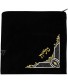 Majestic Giftware Gift Tallis Bag Velvet Embroidery Corner Design 12.5" x 11.5" Black Gold Silver