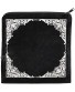 Majestic Giftware Tefillin Bag Bar Mitzvah Velvet Embroidery Four Corner Design Stones 10.5" x 10.5" Black Silver