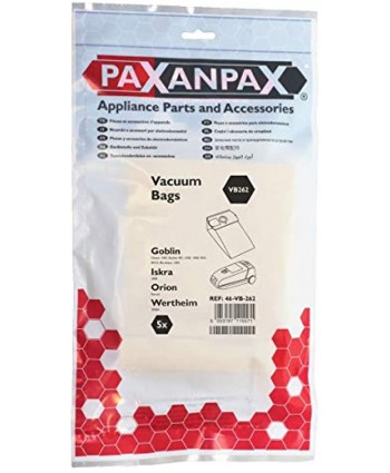 Paxanpax VB262 Compatible Paper Bags Goblin Skyline 401 4011 40113 Series Pack of 5