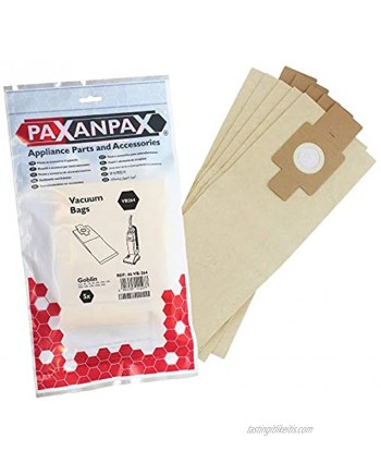 Paxanpax VB264 Compatible Paper Bags Goblin Laser 500 2000 3000 182 192 193 Series Pack of 5