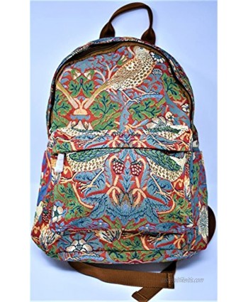 SAINTY 25482-Strawberry Strawberry Thief Tapestry Large Backpack
