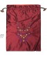 Wrapables Silk Embroidered"Bra & Panties" Lingerie Bag Burgundy
