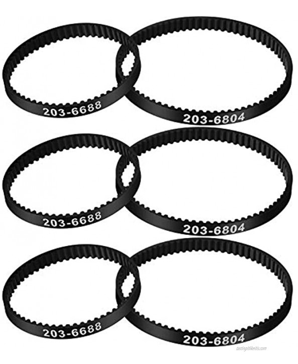 3 Set Vacuum Cleaner Belt Compatible with Bissell ProHeat 2X Vacuum Cleaner 203-6688 and 203-6804 Replacement Belts
