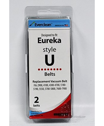 Generic Eureka Style U Vacuum Belts 2 Pack