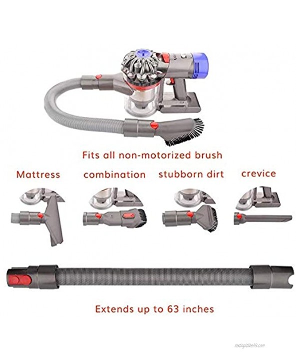 Bobblei Flexible Extension Hose Part Replacement for Dysons V11 V10 V8 V7 Cordless Stick Vacuum Cleaner Attachment Accessories