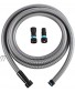 Cen-Tec Systems 94192 Quick Click 16 Ft. Hose for Home and Shop Vacuums with Multi-Brand Power Tool Adapter for Dust Collection Silver Feet