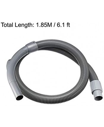uxcell 35mm 1.85M EVA Flexible Tube Central Vacuum Cleaner Hose Accessory Extension Gray
