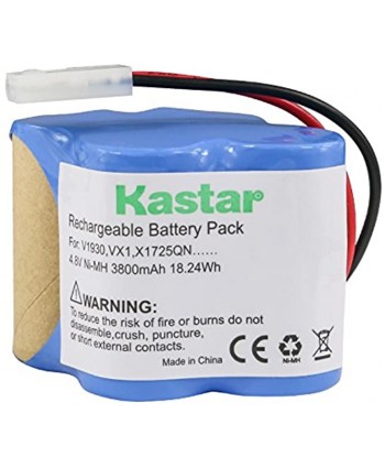Kastar V1930 Battery 1 Pack Ni-MH 4.8V 3800mAh Replacement for Euro Pro Shark X1725QN V1700Z VX1 VAC-V1930 V1930 X8905 Cordless Sweeper Vacuum Cleaner