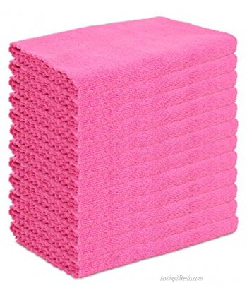 Arkwright Microfiber Car Cleaning Towels Pack of 12 Hot Pink