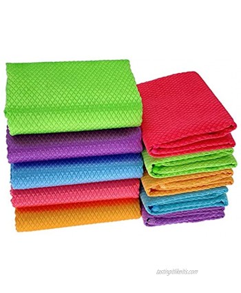 CZandCZ Nanoscale Cleaning Cloth,Pack of 10,Fish Scale Microfiber Cleaning Cloth,Easy Clean for Windows Mirrors Glass Stainless Steel Polishing